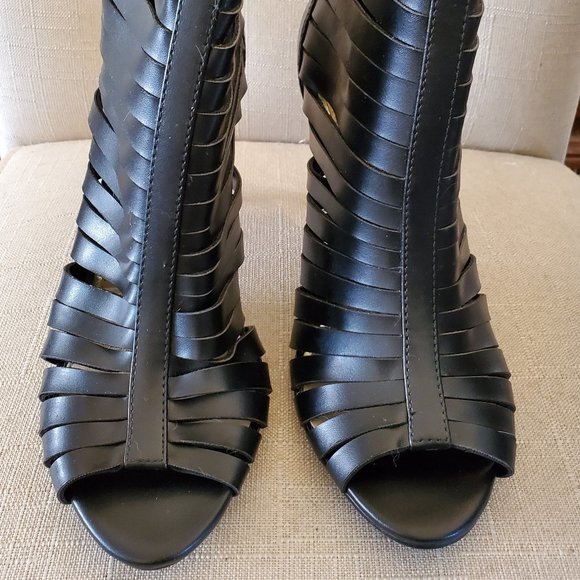 Jessica Simpson black strappy heels - Picture 2 of 5